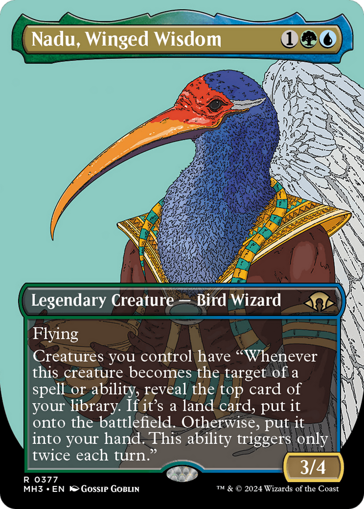 Nadu, Winged Wisdom (Borderless) [Modern Horizons 3] | Exor Games Summserside