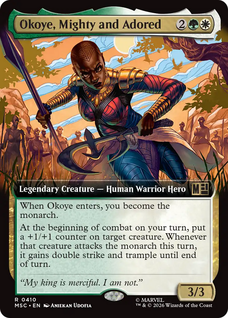 Okoye, Mighty and Adored (Extended Art) [Marvel Super Heroes Commander] | Exor Games Summserside