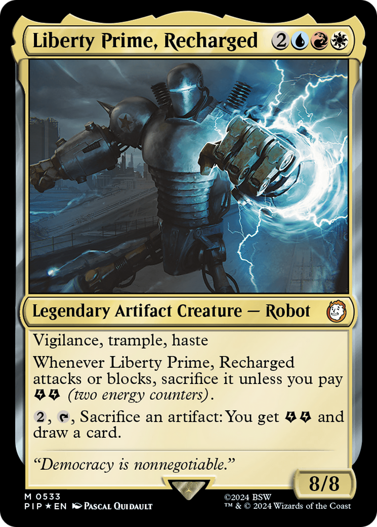 Liberty Prime, Recharged (Surge Foil) [Fallout] | Exor Games Summserside