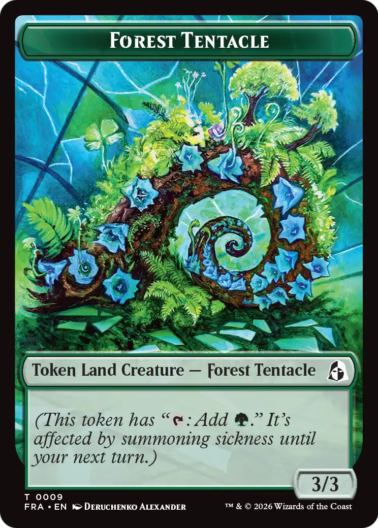 Dragon // Forest Tentacle Double-Sided Token [Reality Fracture Tokens] | Exor Games Summserside