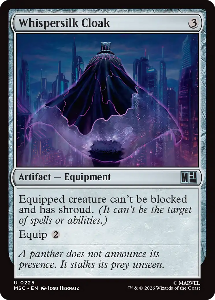 Whispersilk Cloak (Surge Foil) [Marvel Super Heroes Commander] | Exor Games Summserside