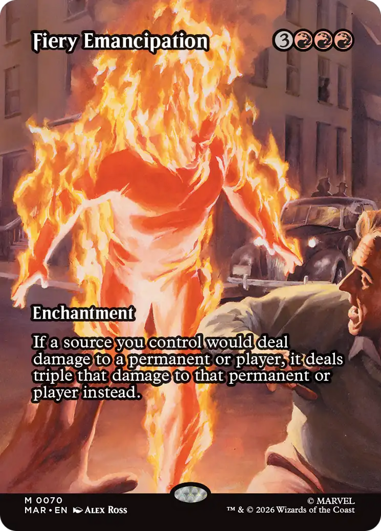 Fiery Emancipation (Borderless) [Marvel Universe: Eternal-Legal] | Exor Games Summserside