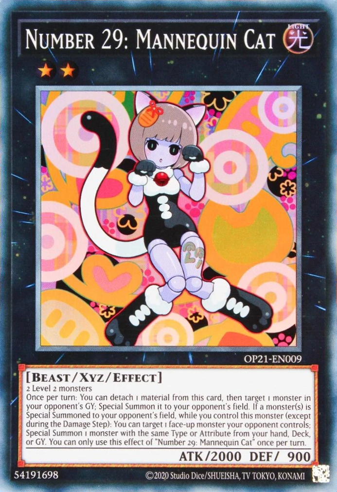 Number 29: Mannequin Cat [OP21-EN009] Super Rare | Exor Games Summserside