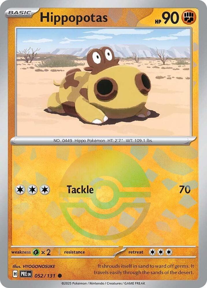 Hippopotas (052/131) (Poke Ball Pattern) [Scarlet & Violet: Prismatic Evolutions] | Exor Games Summserside