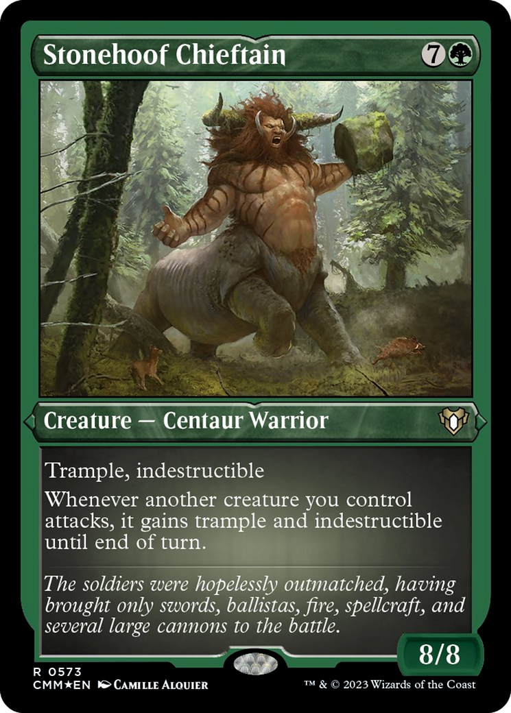 Stonehoof Chieftain (Foil Etched) [Commander Masters] | Exor Games Summserside