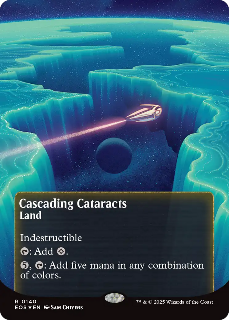 Cascading Cataracts (0140) (Borderless) (Galaxy Foil) [Edge of Eternities: Stellar Sights] | Exor Games Summserside