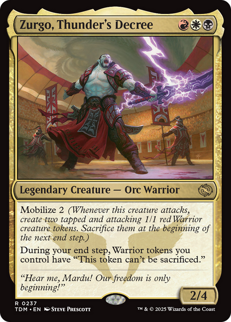 Zurgo, Thunder's Decree [Tarkir: Dragonstorm] | Exor Games Summserside