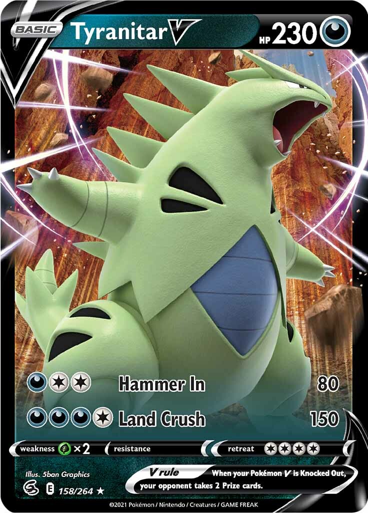 Tyranitar V (158/264) [Sword & Shield: Fusion Strike] | Exor Games Summserside