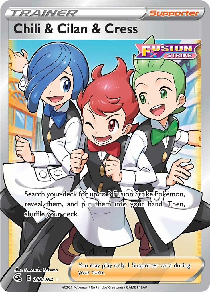 Chili & Cilan & Cress (258/264) [Sword & Shield: Fusion Strike] | Exor Games Summserside