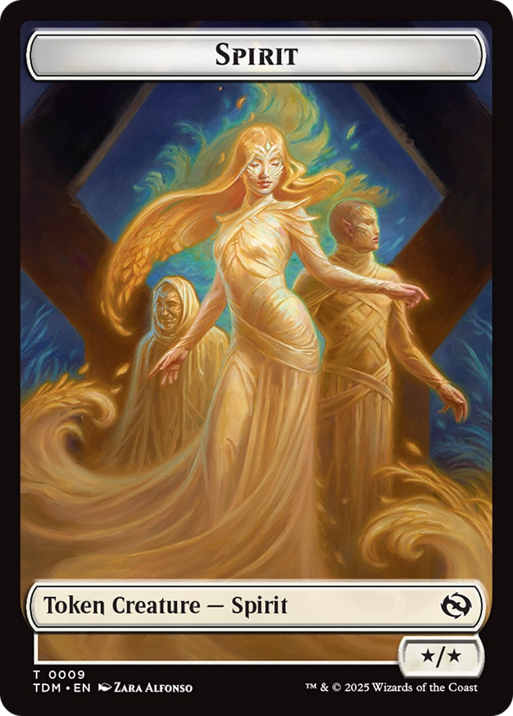 Spirit (0008) // Spirit (0009) Double-Sided Token [Tarkir: Dragonstorm Tokens] | Exor Games Summserside