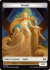 Spirit (0008) // Spirit (0009) Double-Sided Token [Tarkir: Dragonstorm Tokens] | Exor Games Summserside
