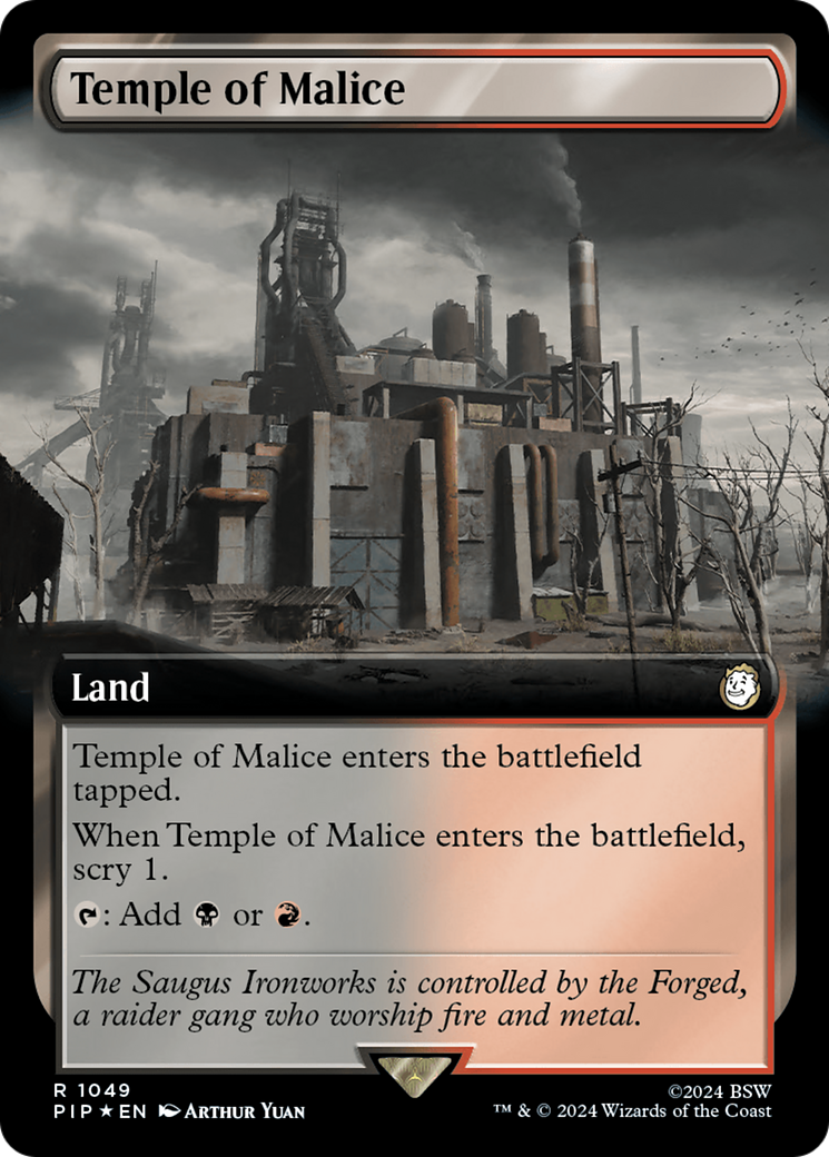 Temple of Malice (Extended Art) (Surge Foil) [Fallout] | Exor Games Summserside