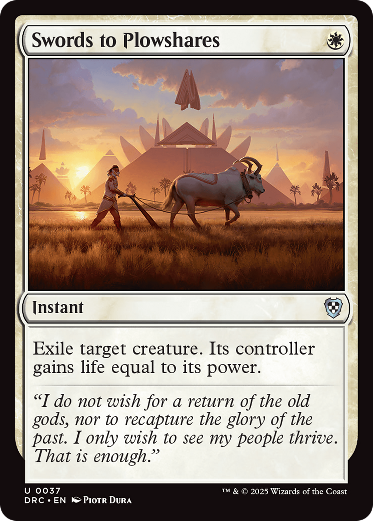 Swords to Plowshares [Aetherdrift Commander] | Exor Games Summserside