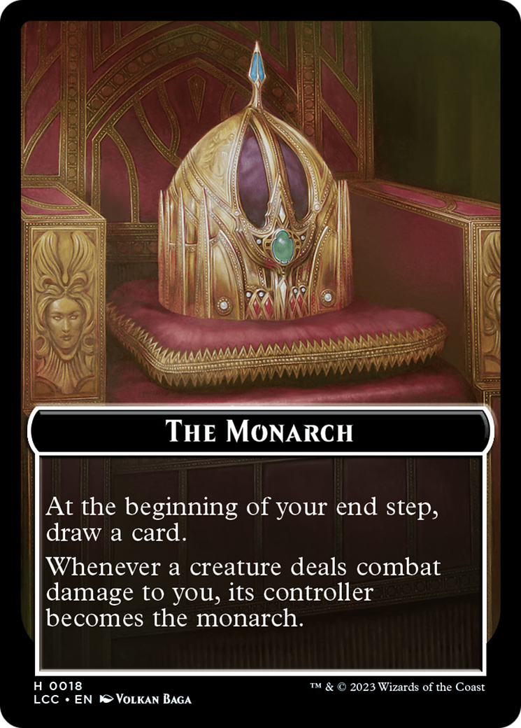 The Monarch // Pirate Double-Sided Token [The Lost Caverns of Ixalan Commander Tokens] | Exor Games Summserside