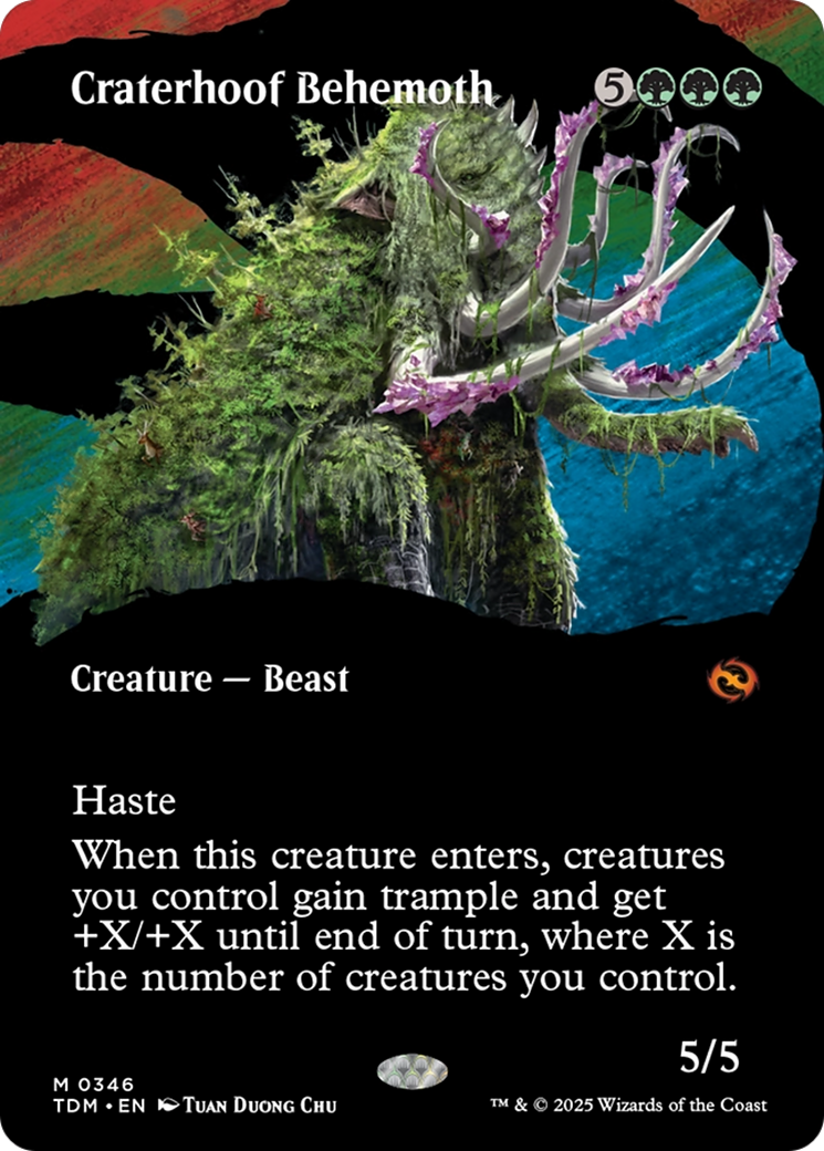 Craterhoof Behemoth (Borderless) [Tarkir: Dragonstorm] | Exor Games Summserside