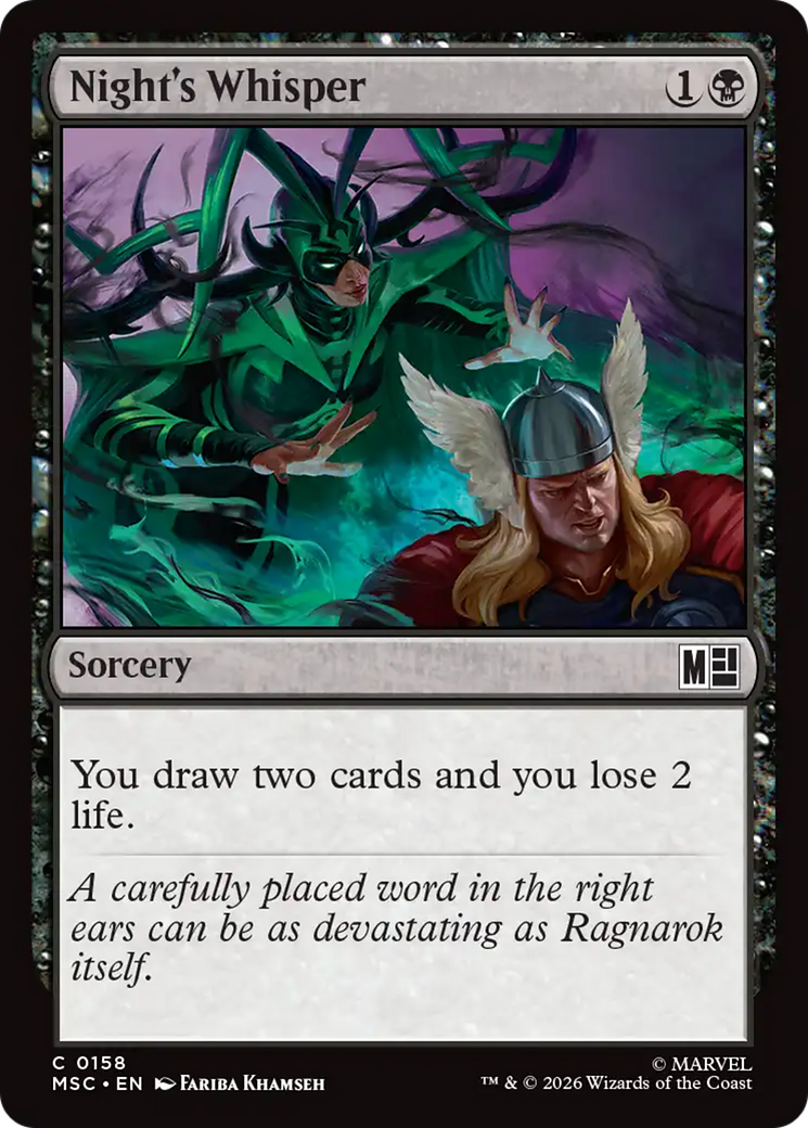 Night's Whisper (Surge Foil) [Marvel Super Heroes Commander] | Exor Games Summserside