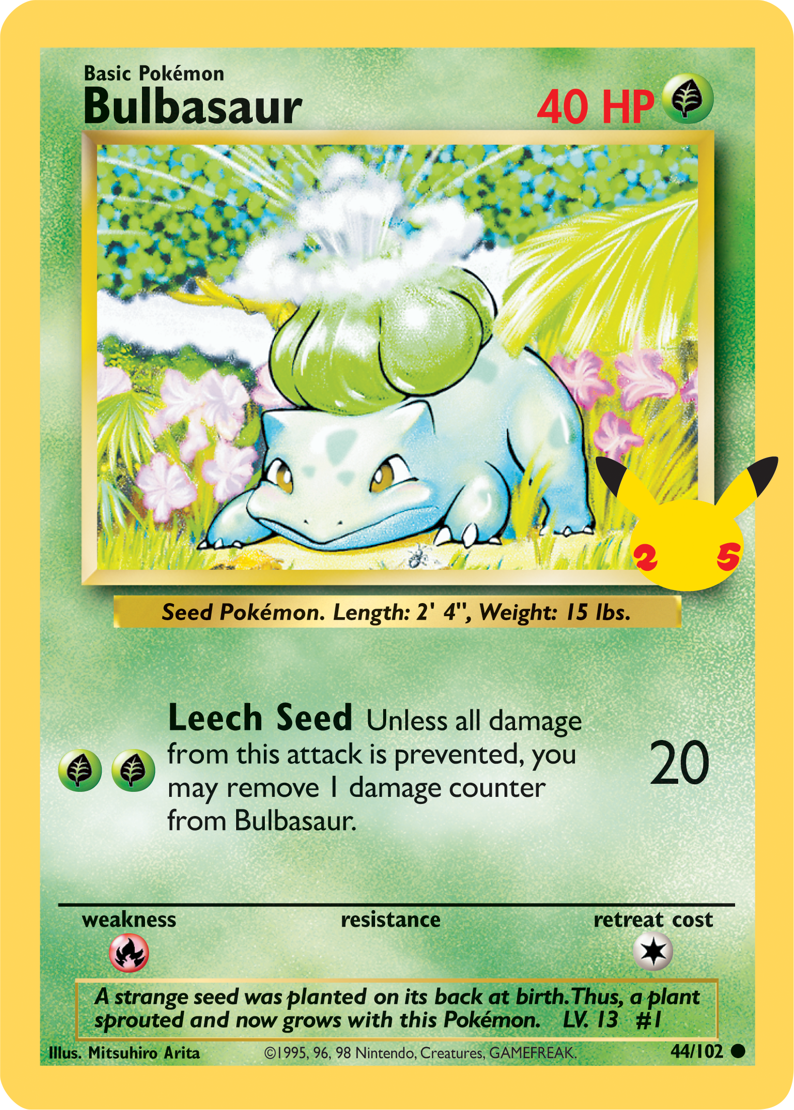 Bulbasaur (44/102) (Jumbo Card) [First Partner Pack] | Exor Games Summserside