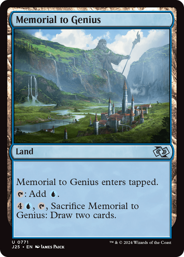 Memorial to Genius [Foundations Jumpstart] | Exor Games Summserside