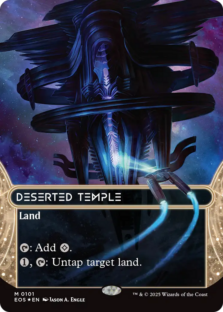 Deserted Temple (0101) (Borderless) (Galaxy Foil) [Edge of Eternities: Stellar Sights] | Exor Games Summserside