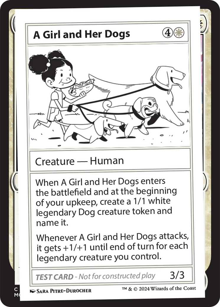 A Girl and Her Dogs [Mystery Booster 2 Playtest Cards] | Exor Games Summserside