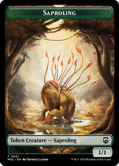 Tarmogoyf // Saproling Double-Sided Token [Modern Horizons 3 Commander Tokens] | Exor Games Summserside