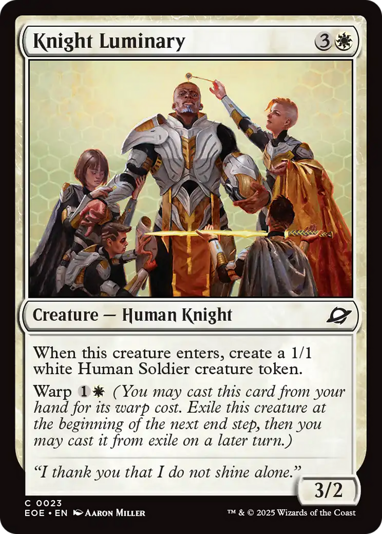 Knight Luminary [Edge of Eternities] | Exor Games Summserside
