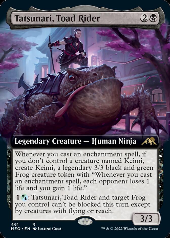 Tatsunari, Toad Rider (Extended Art) [Kamigawa: Neon Dynasty] | Exor Games Summserside