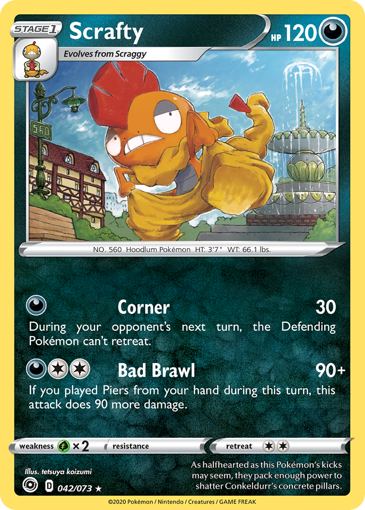 Scrafty (042/073) [Sword & Shield: Champion's Path] | Exor Games Summserside