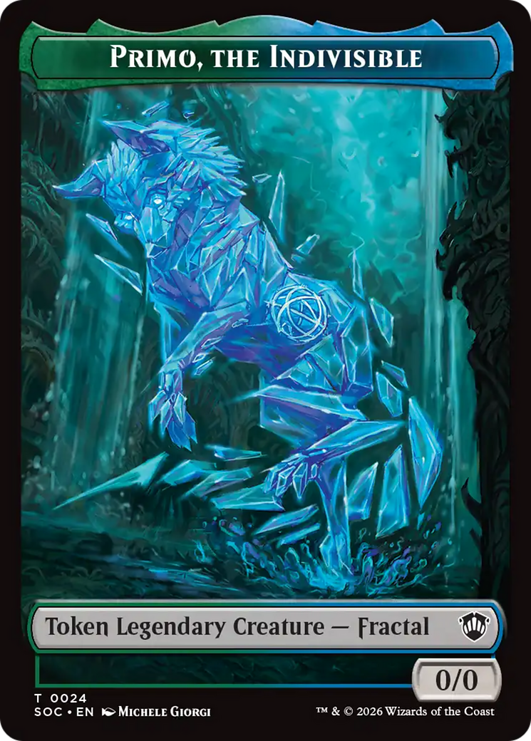 Beast // Primo, The Indivisible Double-Sided Token [Secrets of Strixhaven Commander Tokens] | Exor Games Summserside