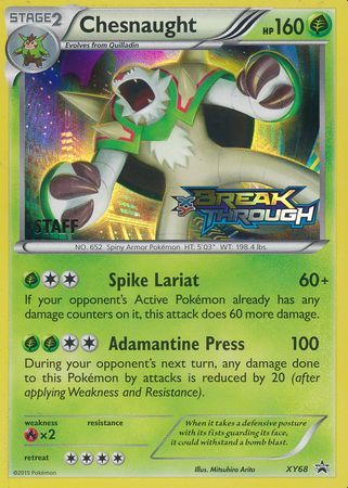 Chesnaught (XY68) (Staff) [XY: Black Star Promos] | Exor Games Summserside