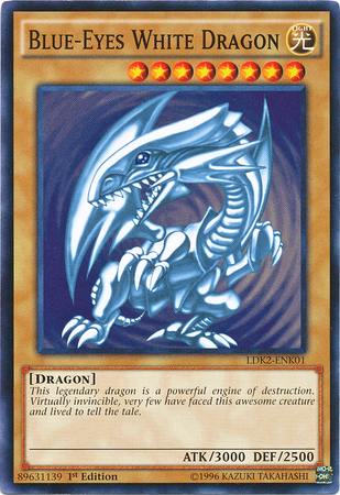 Blue-Eyes White Dragon (Version 2) [LDK2-ENK01] Common | Exor Games Summserside