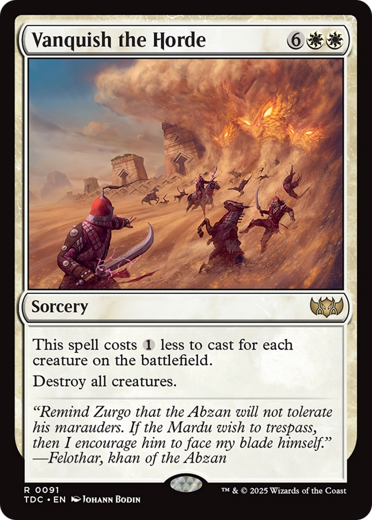 Vanquish the Horde [Tarkir: Dragonstorm Commander] | Exor Games Summserside