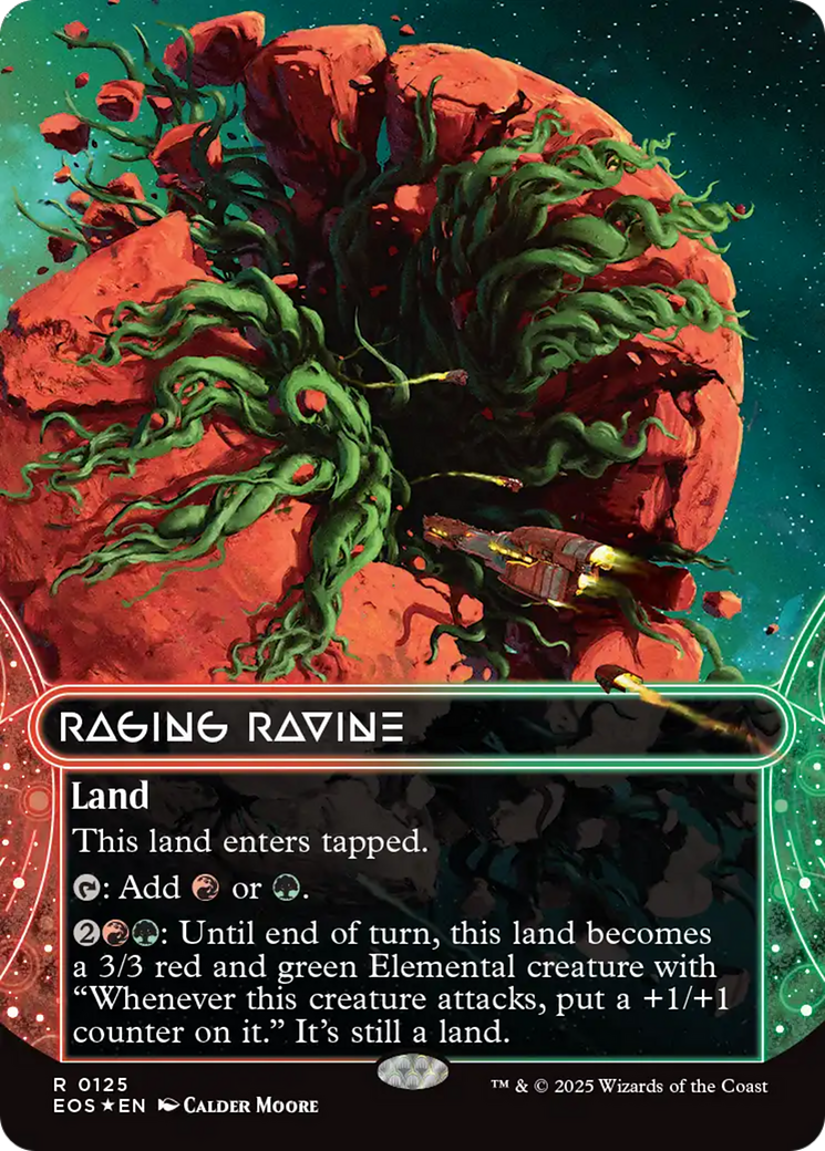Raging Ravine (0125) (Borderless) (Galaxy Foil) [Edge of Eternities: Stellar Sights] | Exor Games Summserside