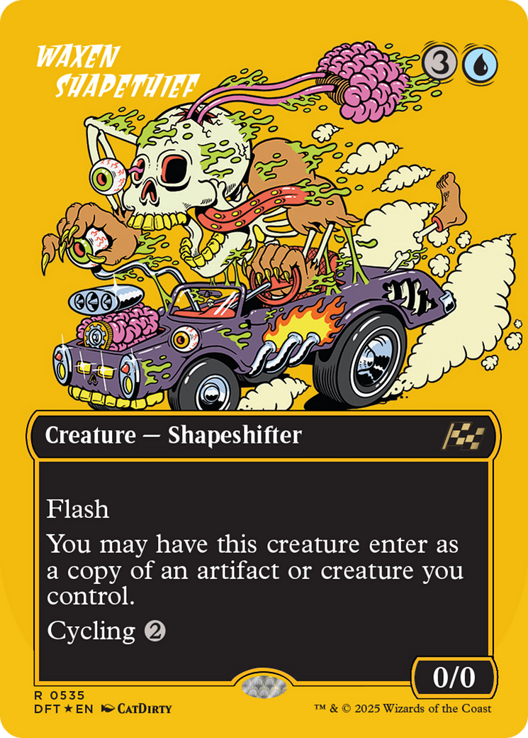 Waxen Shapethief (Borderless) (First-Place Foil) [Aetherdrift] | Exor Games Summserside