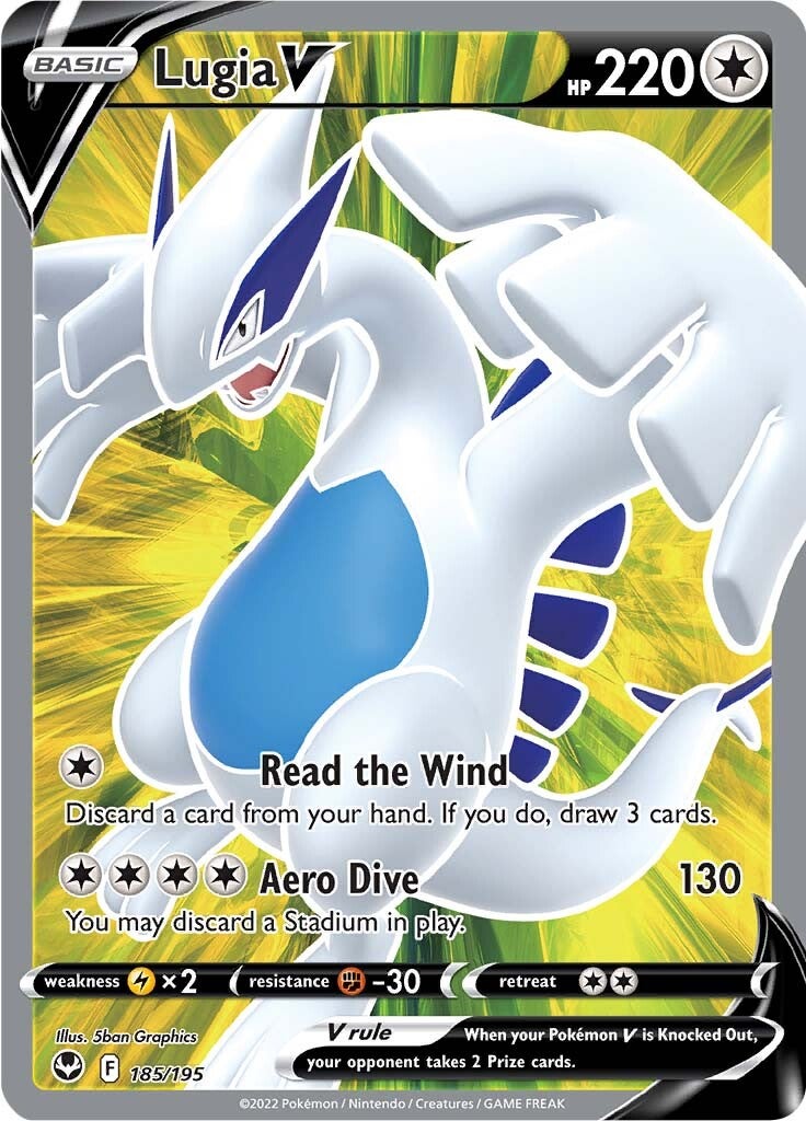 Lugia V (185/195) [Sword & Shield: Silver Tempest] | Exor Games Summserside