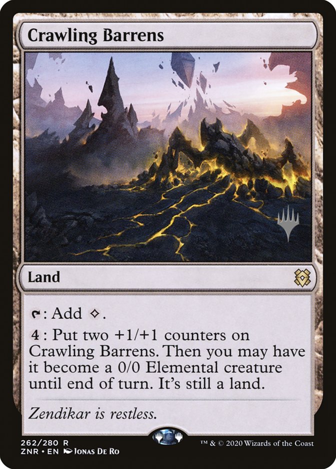 Crawling Barrens (Promo Pack) [Zendikar Rising Promos] | Exor Games Summserside