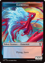 Dragon Illusion // Elemental (0019) Double-Sided Token [Secrets of Strixhaven Commander Tokens] | Exor Games Summserside