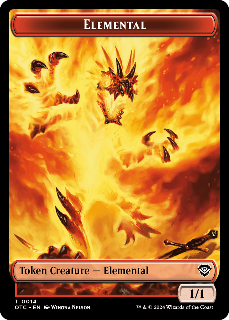 Bird Illusion // Elemental (0014) Double-Sided Token [Outlaws of Thunder Junction Commander Tokens] | Exor Games Summserside