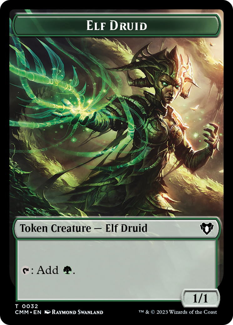 Elf Druid Token [Commander Masters Tokens] | Exor Games Summserside