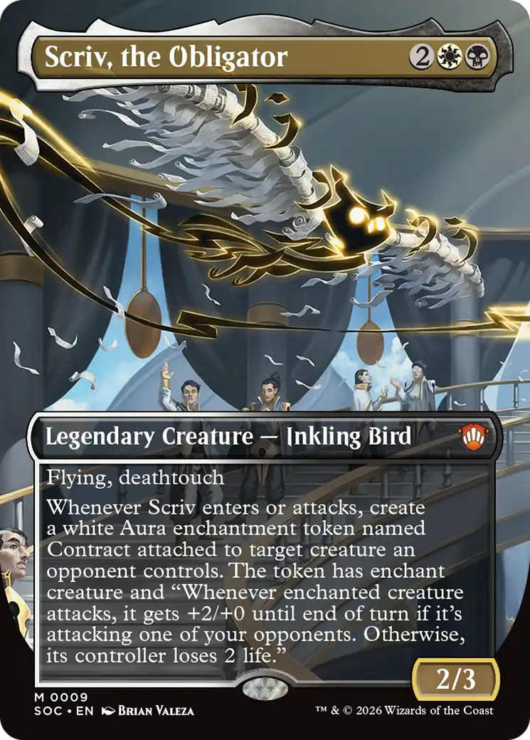Scriv, the Obligator (Borderless) [Secrets of Strixhaven Commander] | Exor Games Summserside