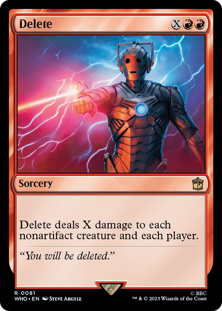 Delete [Doctor Who] | Exor Games Summserside