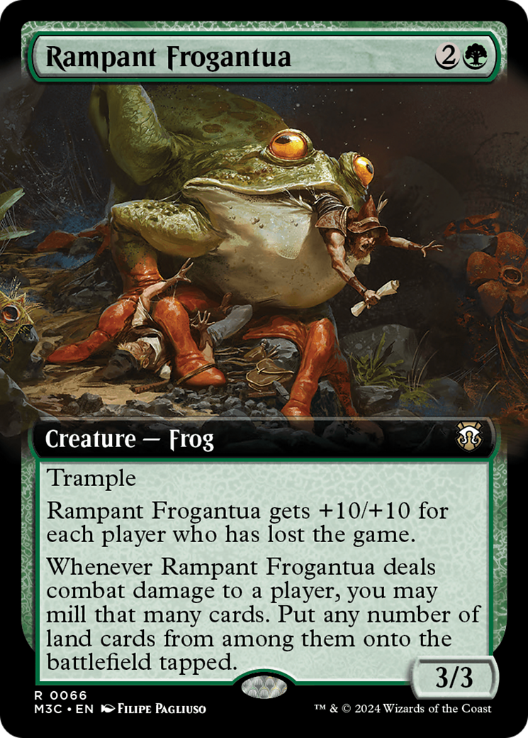 Rampant Frogantua (Extended Art) (Ripple Foil) [Modern Horizons 3 Commander] | Exor Games Summserside