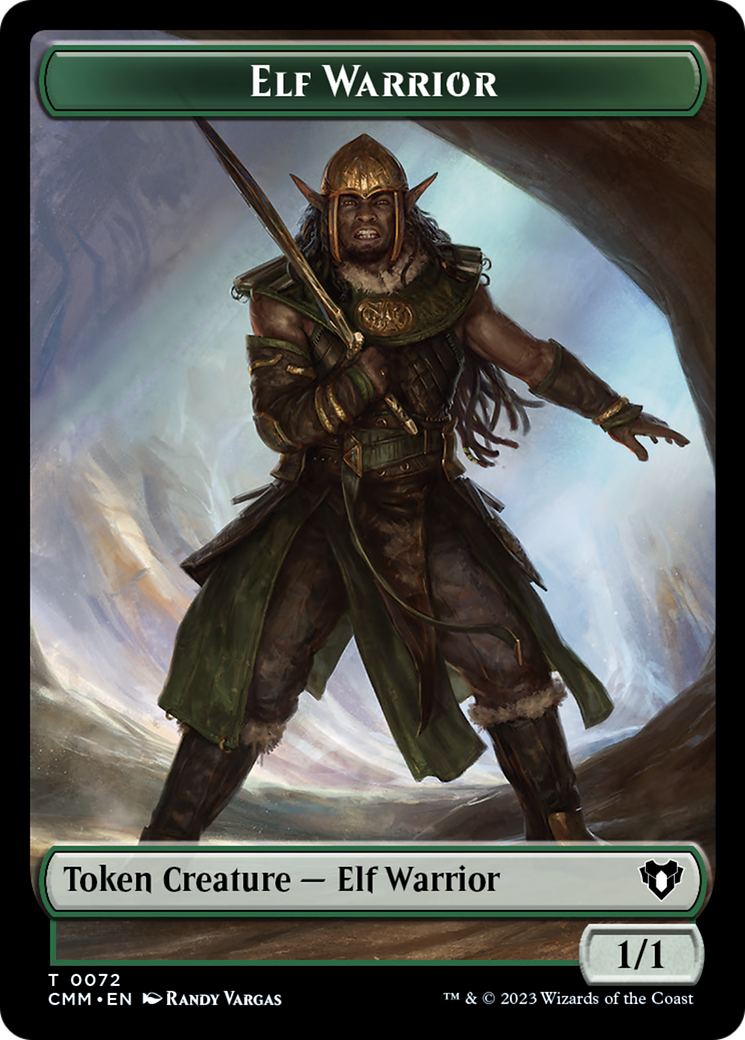 Elf Warrior // Cleric Double-Sided Token [Commander Masters Tokens] | Exor Games Summserside