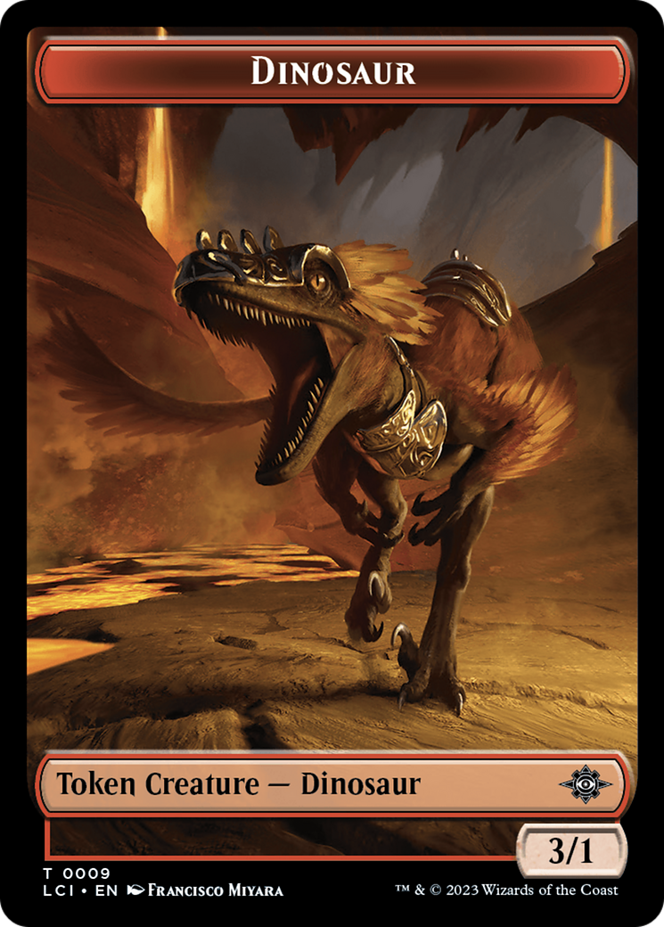 Copy // Dinosaur (0009) Double-Sided Token [The Lost Caverns of Ixalan Tokens] | Exor Games Summserside