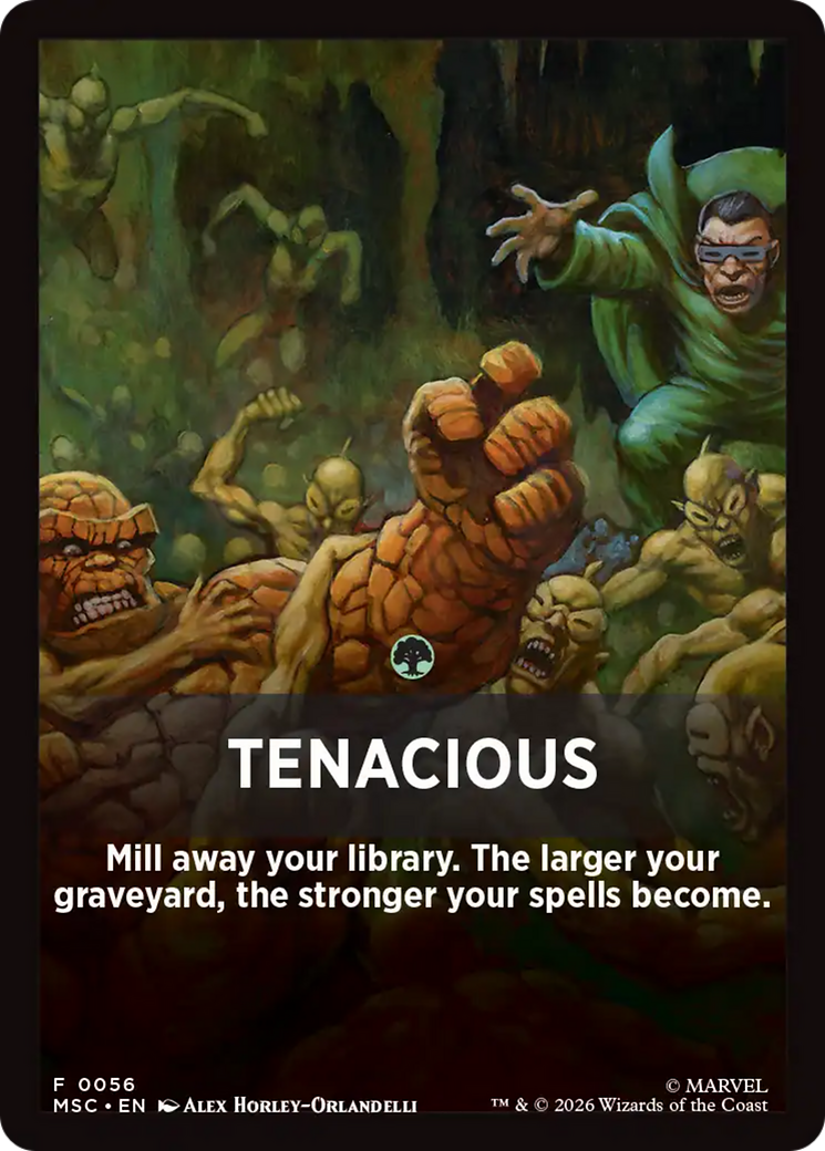 Tenacious Theme Card [Marvel Super Heroes Commander] | Exor Games Summserside