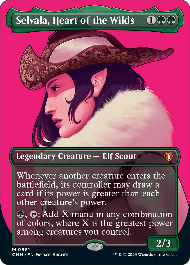 Selvala, Heart of the Wilds (Borderless Profile) [Commander Masters] | Exor Games Summserside