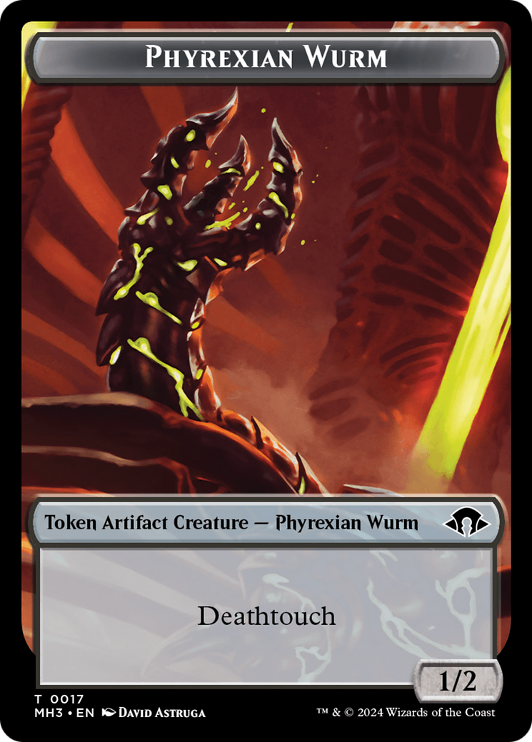 Phyrexian Wurm Token (0017) [Modern Horizons 3 Tokens] | Exor Games Summserside