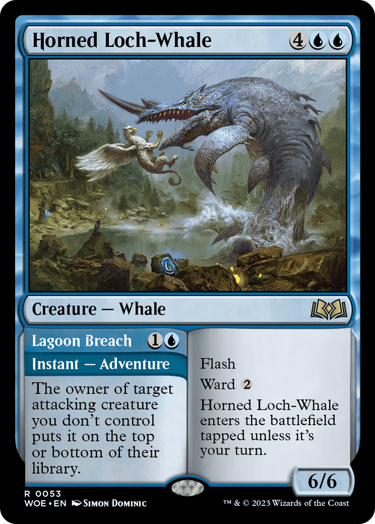 Horned Loch-Whale // Lagoon Breach [Wilds of Eldraine] | Exor Games Summserside