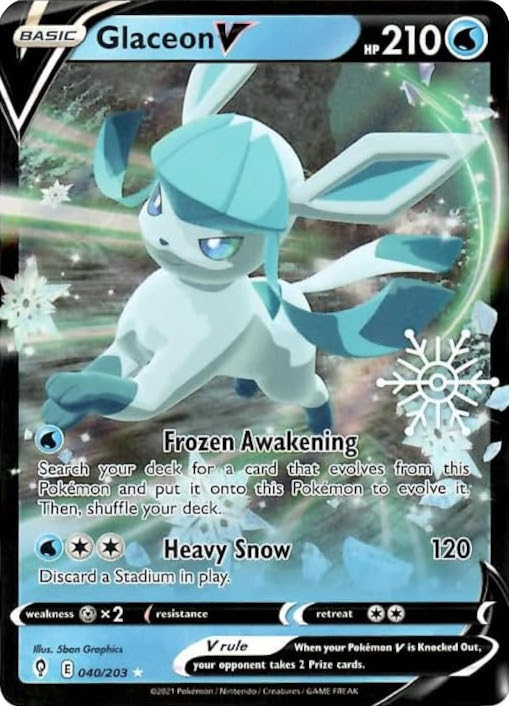 Glaceon V (040/203) (Holiday Calendar) [Sword & Shield: Evolving Skies] | Exor Games Summserside