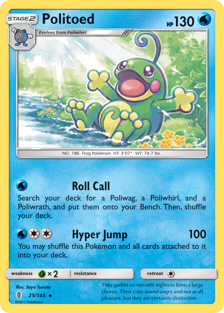 Politoed (25/145) [Sun & Moon: Guardians Rising] | Exor Games Summserside